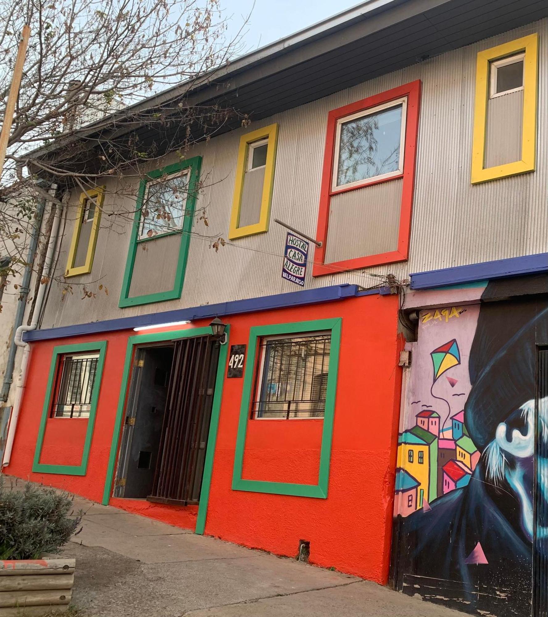 Hostal Casa Alegre Valparaiso Bagian luar foto